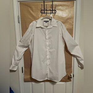 PERRY ELLIS~NON IRON-WHITE SHIRT~LG TALL
